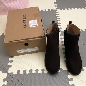 Land’s End Harris Ankle bootie Brown Suede 9.5 new